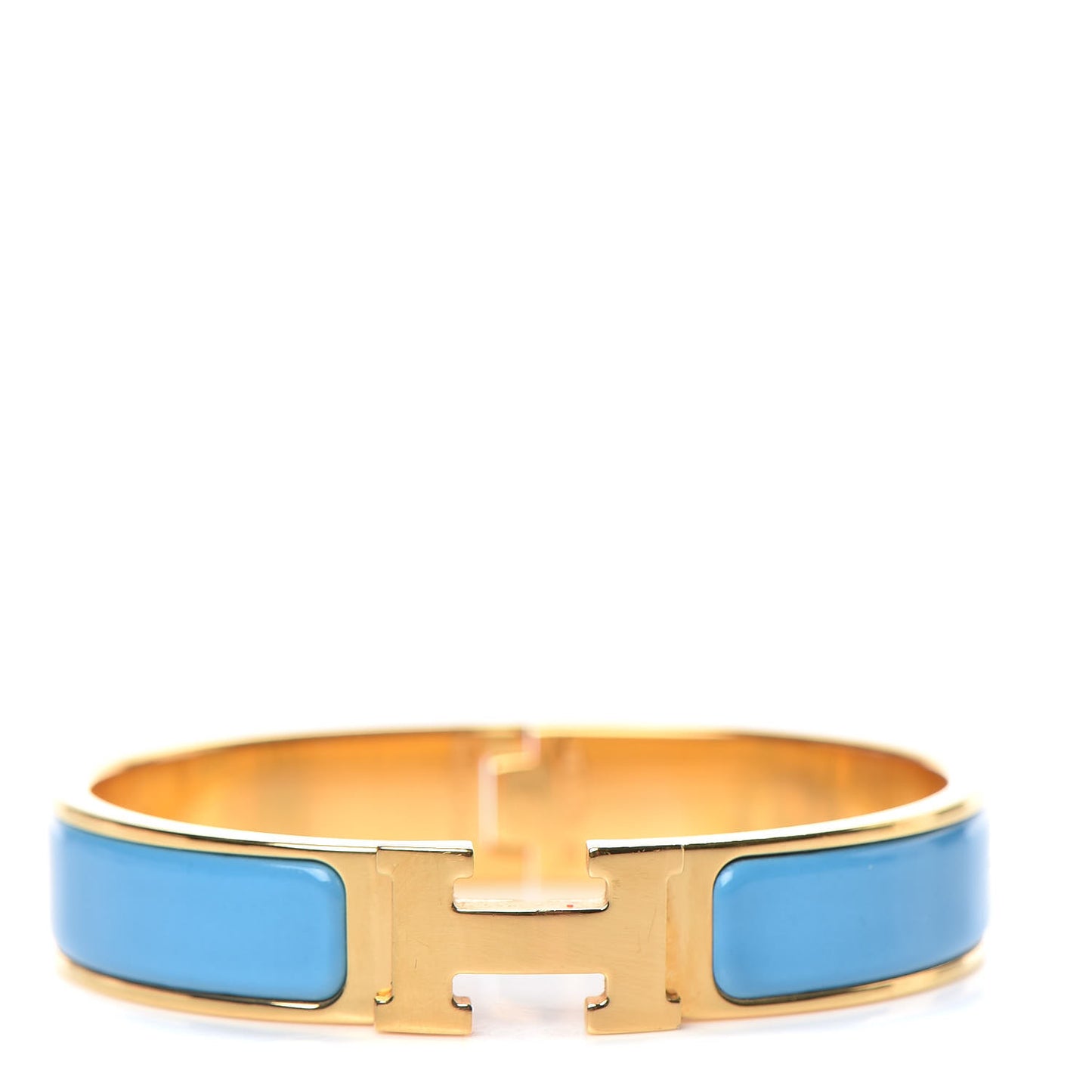 Enamel Narrow Clic Clac H Bracelet PM Turquoise
