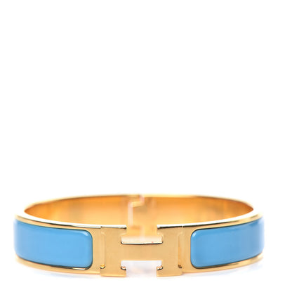 Hermes Enamel Narrow Clic Clac H Bracelet PM Turquoise 1 of 6