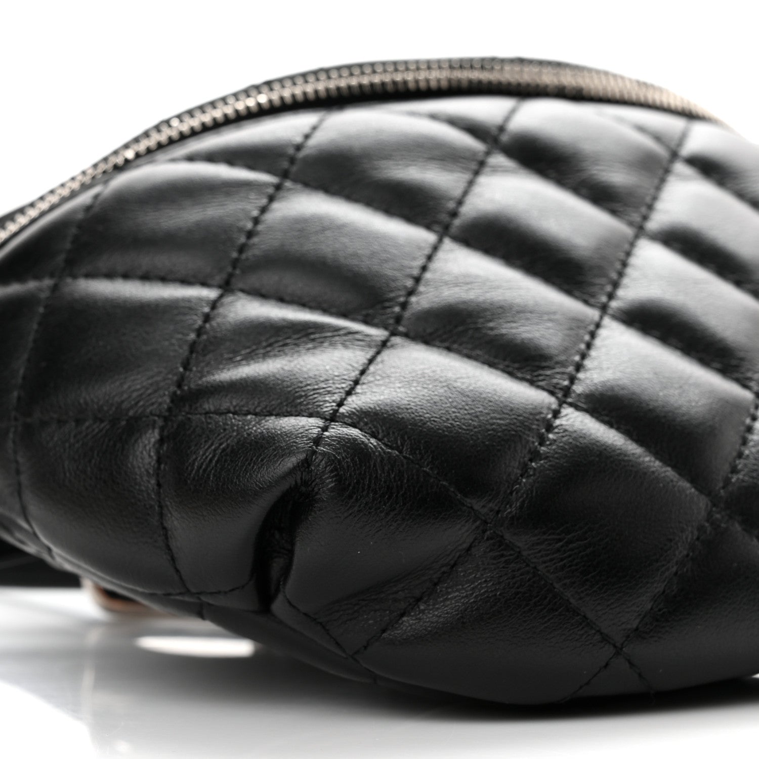 Chanel Calfskin Quilted Waist Belt Bag Black 10 of 12