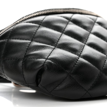 Chanel Calfskin Quilted Waist Belt Bag Black 10 of 12
