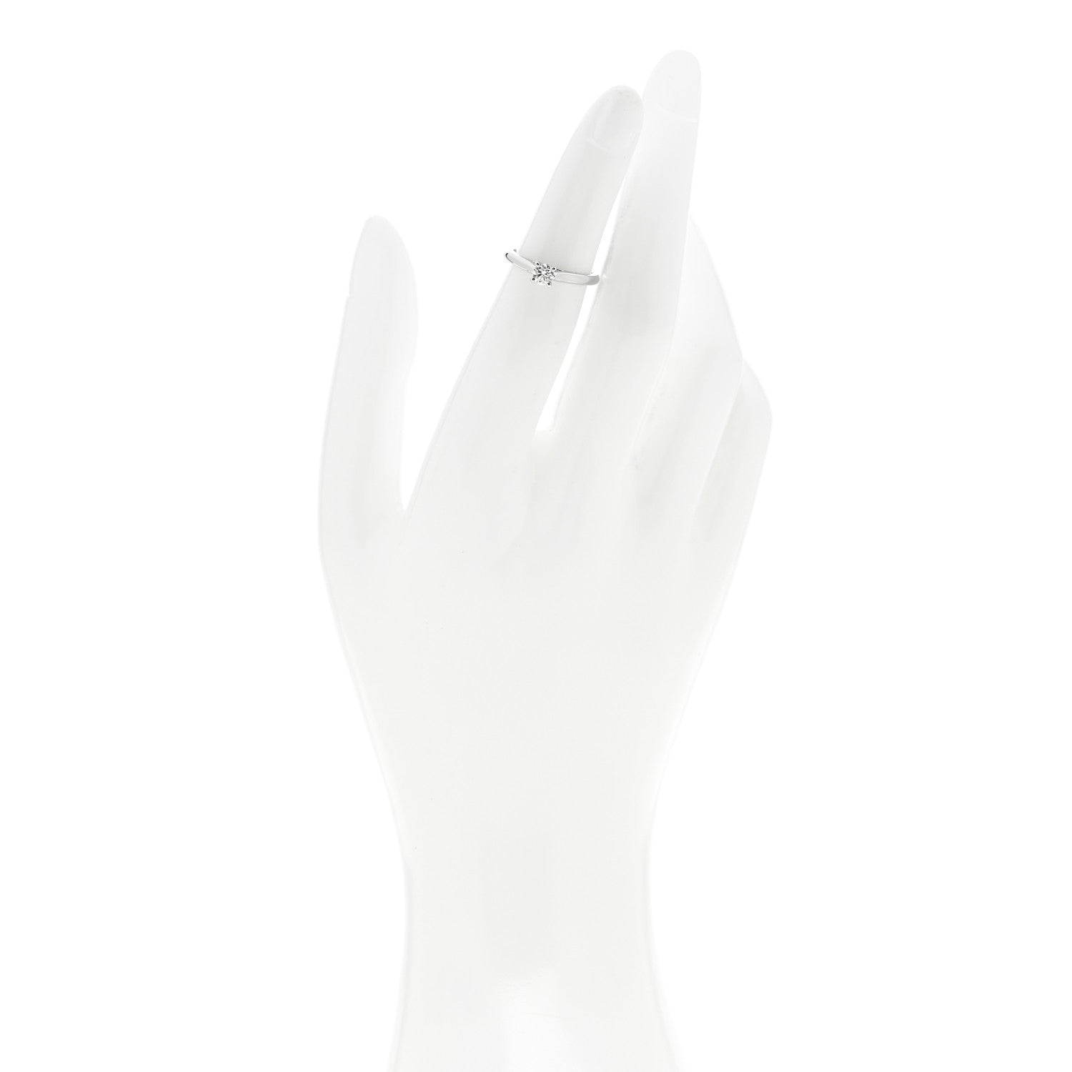 Cartier Platinum Diamond .23ct Solitaire Engagement Ring 47 4 2 of 8