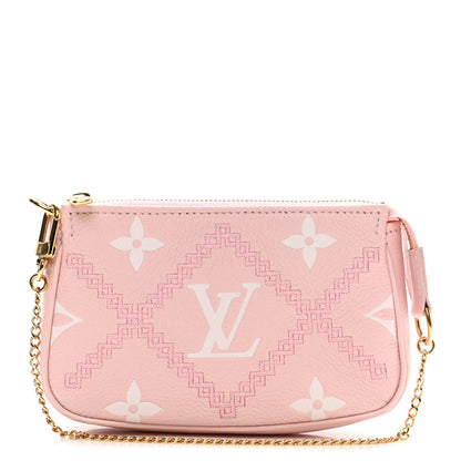 Louis Vuitton Empreinte Monogram Giant Broderies Mini Pochette Accessories Pink Creme 1 of 7