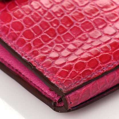 Hermes Shiny Alligator Kelly Tri-Fold Longue Wallet 7 of 11