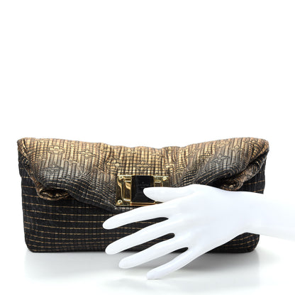 Louis Vuitton Jacquard Quilted Monogram Altair Clutch Bronze 2 of 7