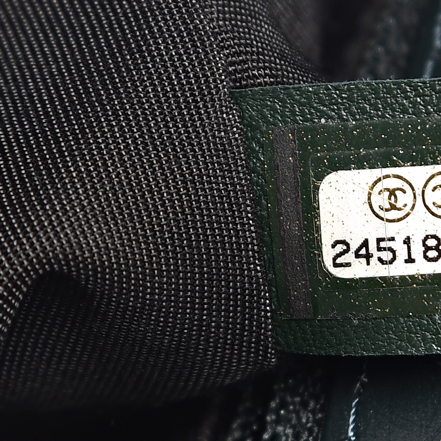 Chanel Calfskin Chevron Quilted Top Handle Flap Green 7 of 11