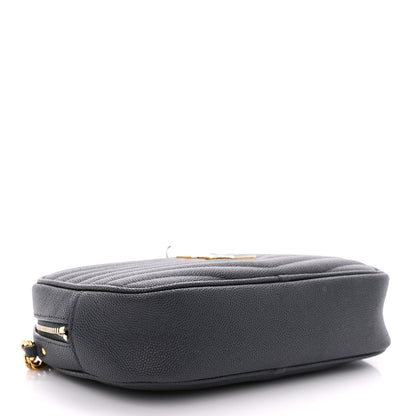 Saint Laurent Grain De Poudre Matelasse Monogram Mini Lou Camera Bag Dark Smog 4 of 10