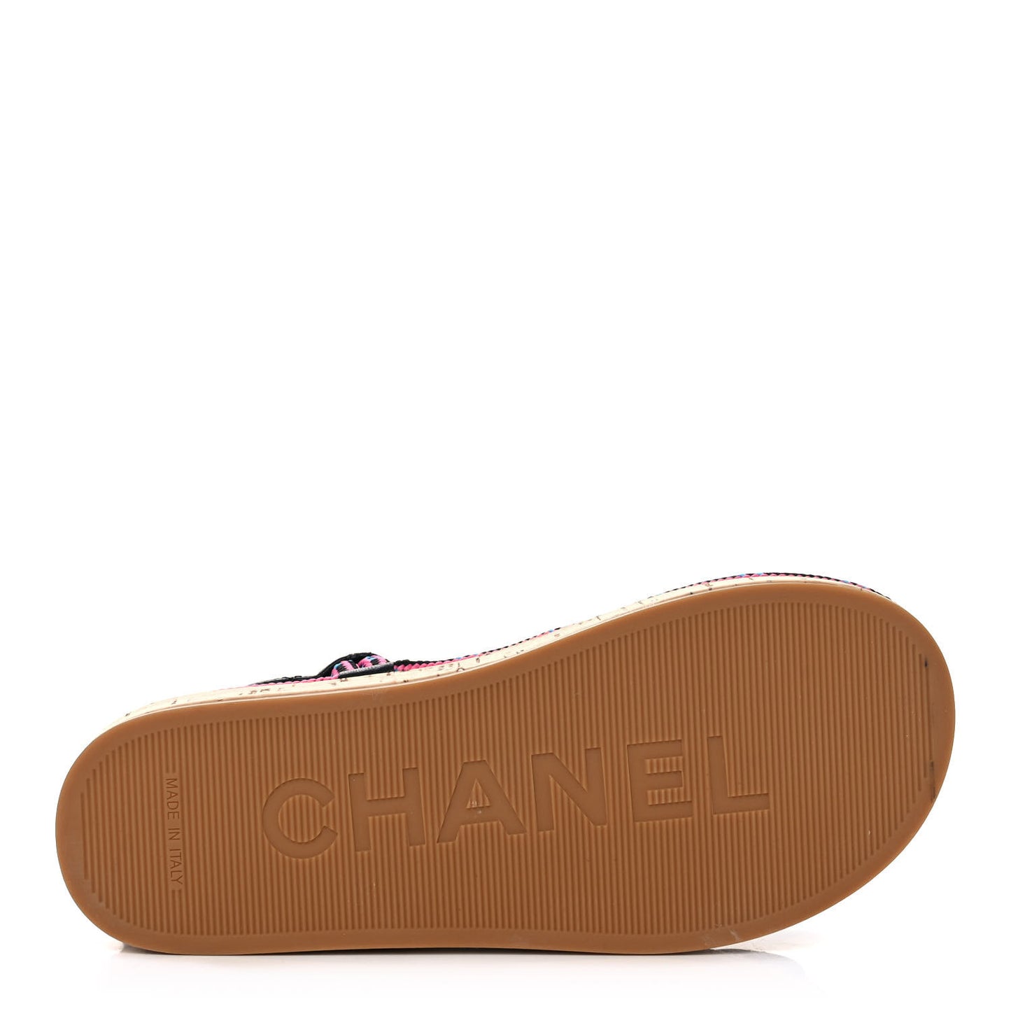 Cord Lambskin Quilted Logo Sandals 35 Pink Black
