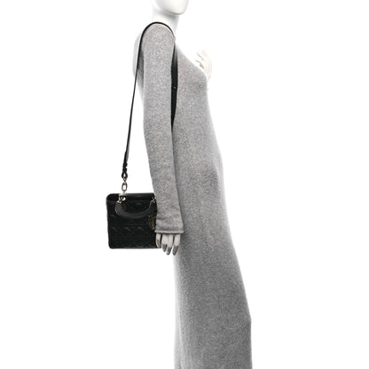 Christian Dior Lambskin Cannage Small My ABCDior Lady Dior Black 2 of 10