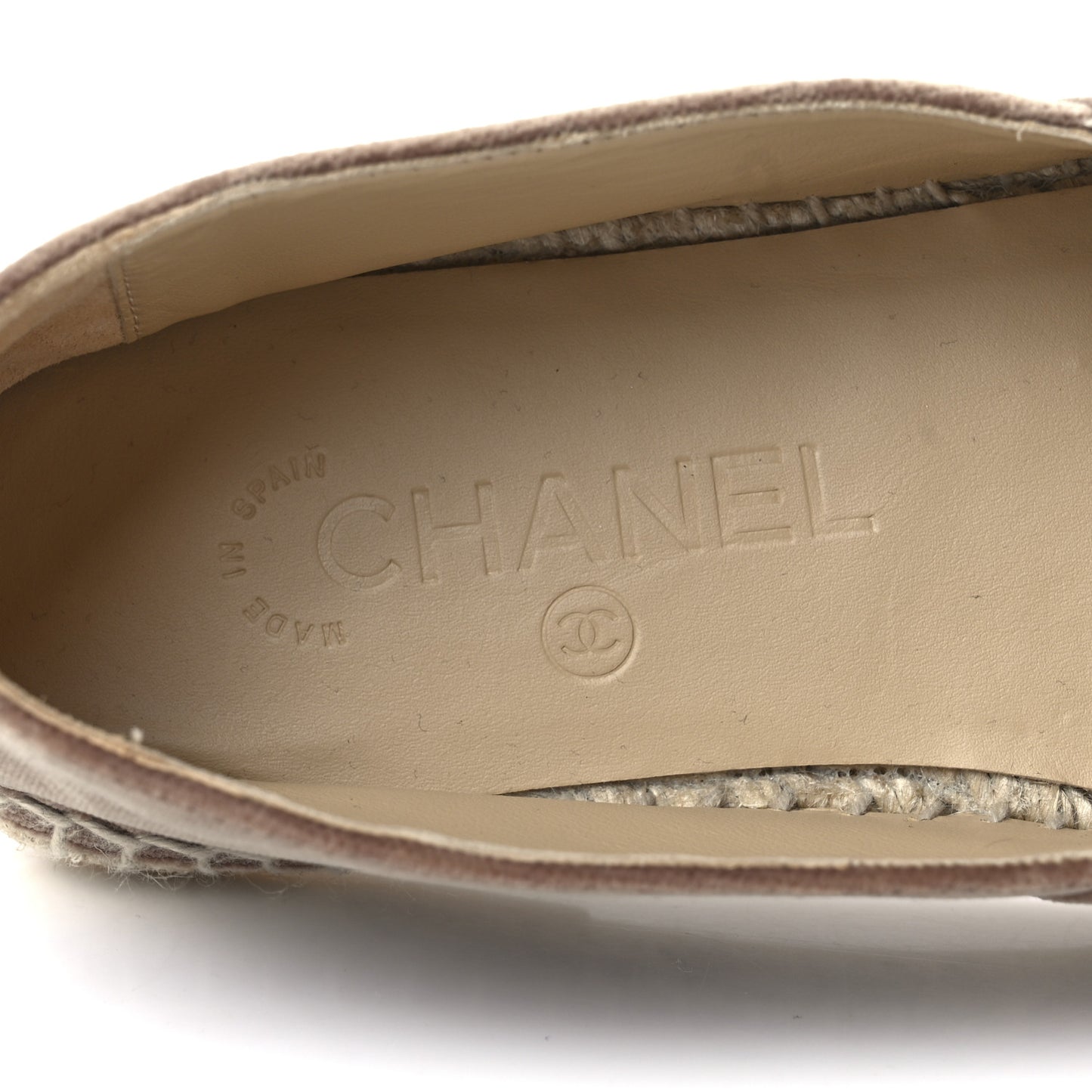 Velvet Logo Espadrilles 38 Beige Black