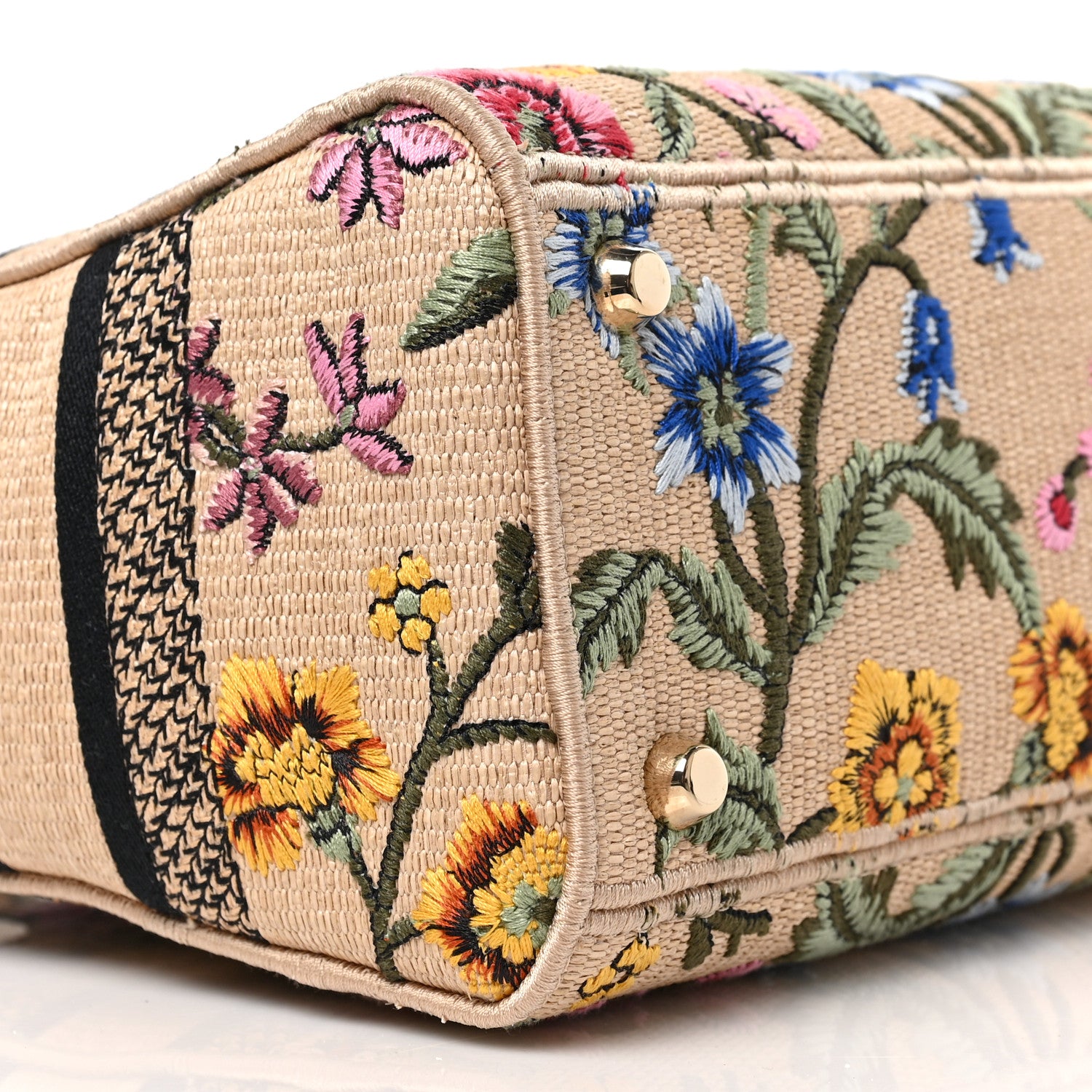 Christian Dior Canvas Embroidered Print Medium Lady D-Lite Multicolor 7 of 8