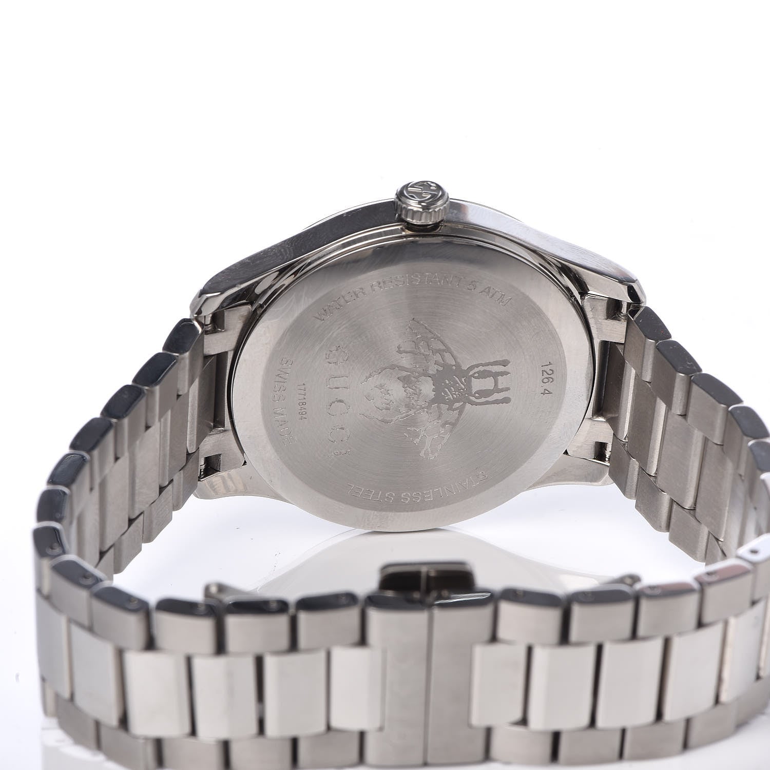 Gucci Stainless Steel 38mm G-Timeless Charm Quartz Watch Black 5 of 6