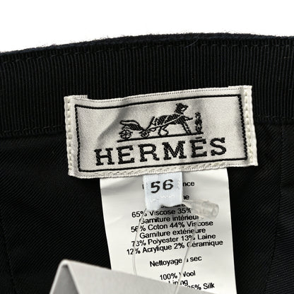 Hermes Wool Davis Varsity Cap 56 Marine 5 of 8