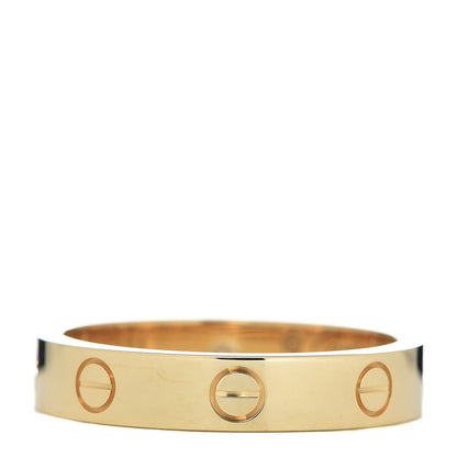 Cartier 18K Yellow Gold Diamond 4mm LOVE Wedding Band Ring 56 7.5 3 of 5