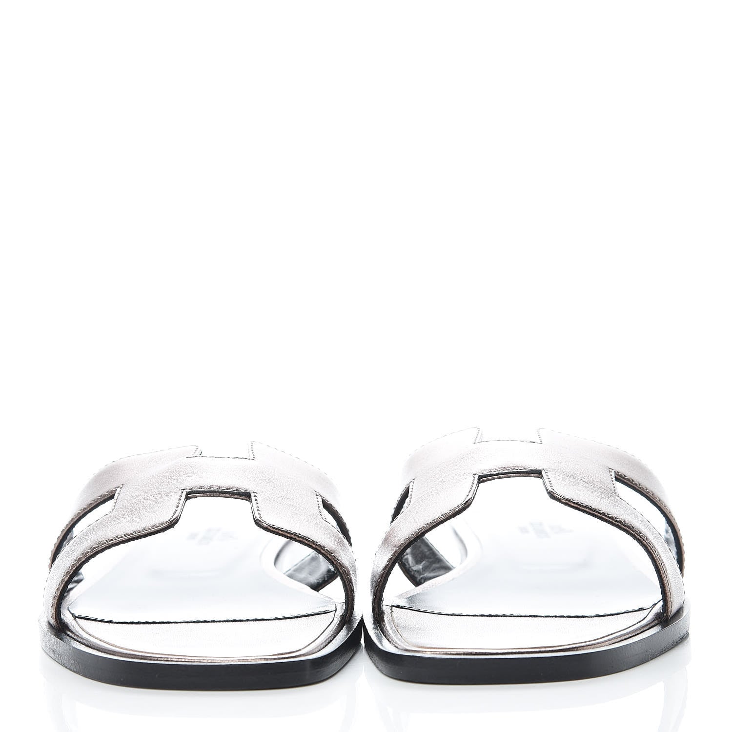 Hermes Metallic Nappa Oran Sandals 36 Or Vieilli 2 of 7