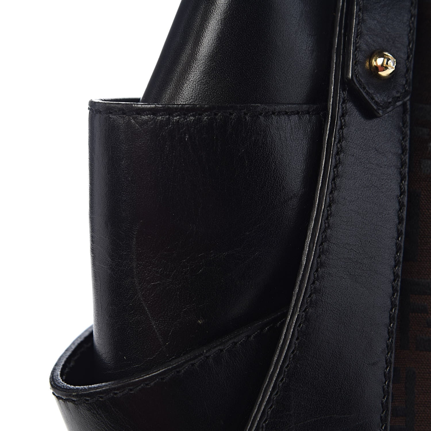 Fendi Zucchino Vitello Medium Compilation Hobo Dark Brown 11 of 13