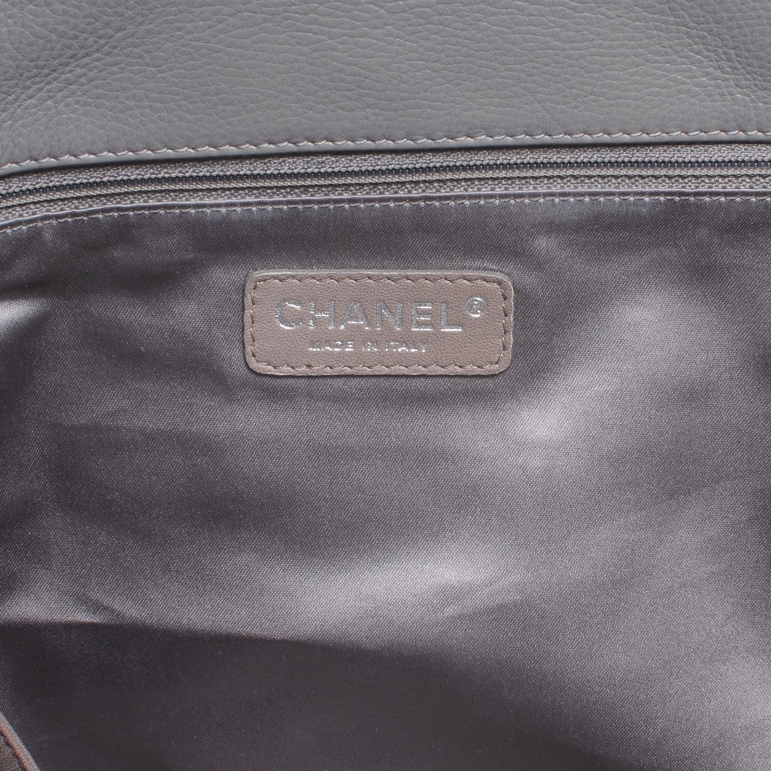 Chanel Leather Mademoiselle Lock Large Shopper Tote Grey 4 of 7