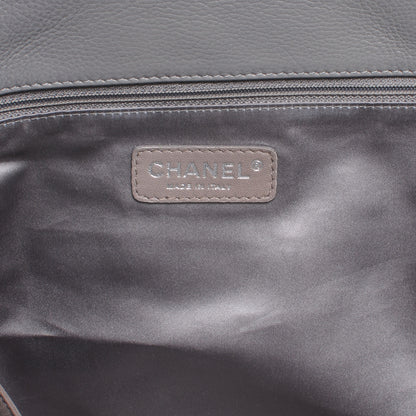 Chanel Leather Mademoiselle Lock Large Shopper Tote Grey 4 of 7
