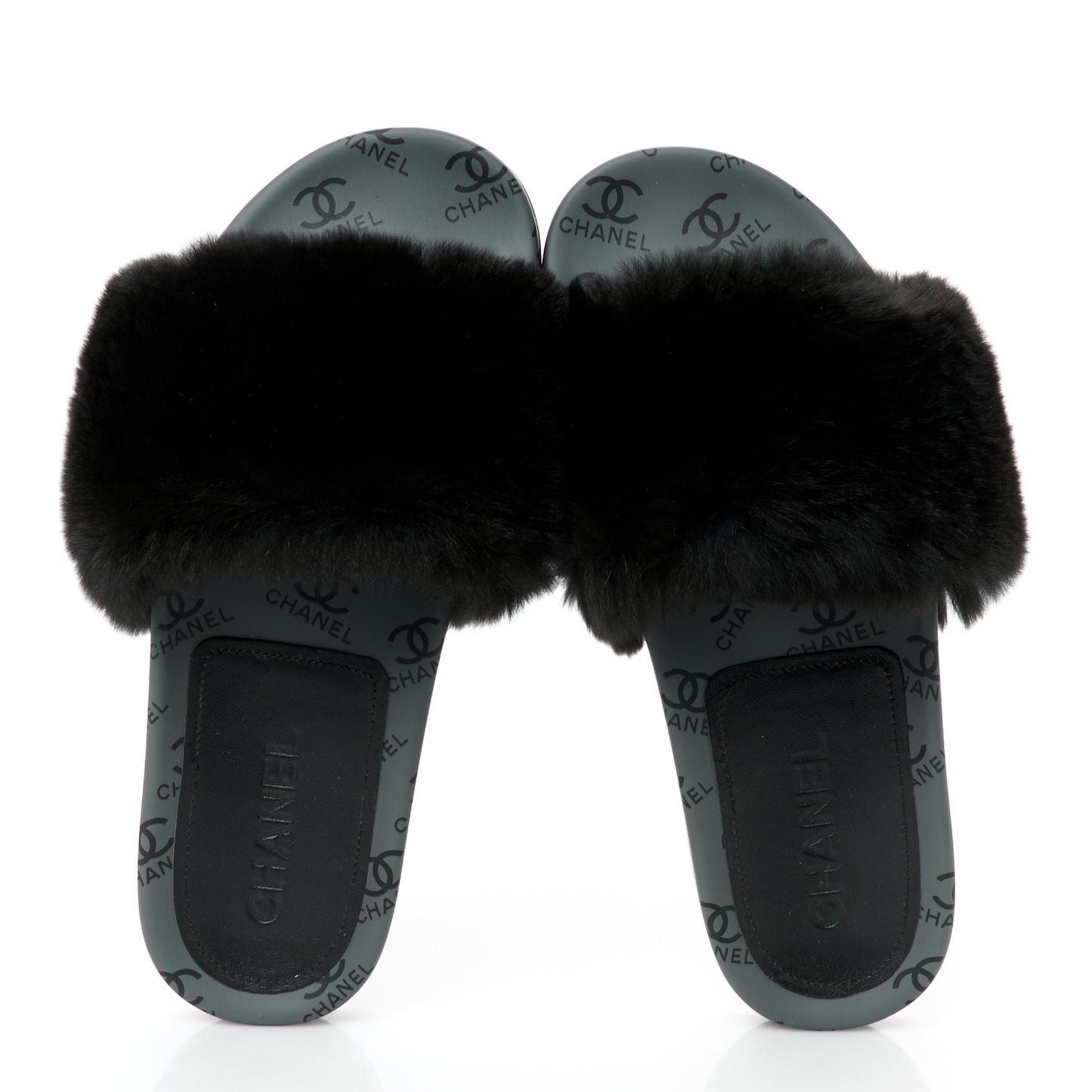 Orylag Rabbit Fur Mules 38 Black