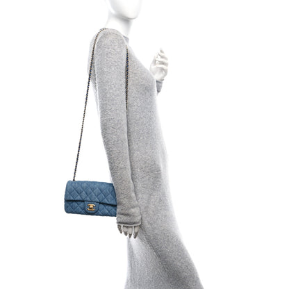 Chanel Denim Quilted Mini Pearl Crush Rectangular Flap Blue 2 of 11