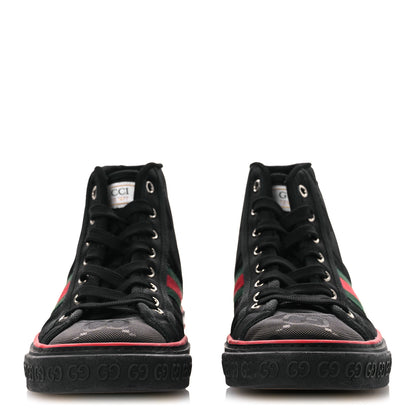 Gucci Econyl Nylon Web Monogram Off The Grid Womens 1977 Tennis High Top Sneakers 39 Black 3 of 11