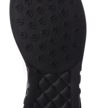 Chanel Lycra Fabric CC Sneakers 38 White Red 9 of 11
