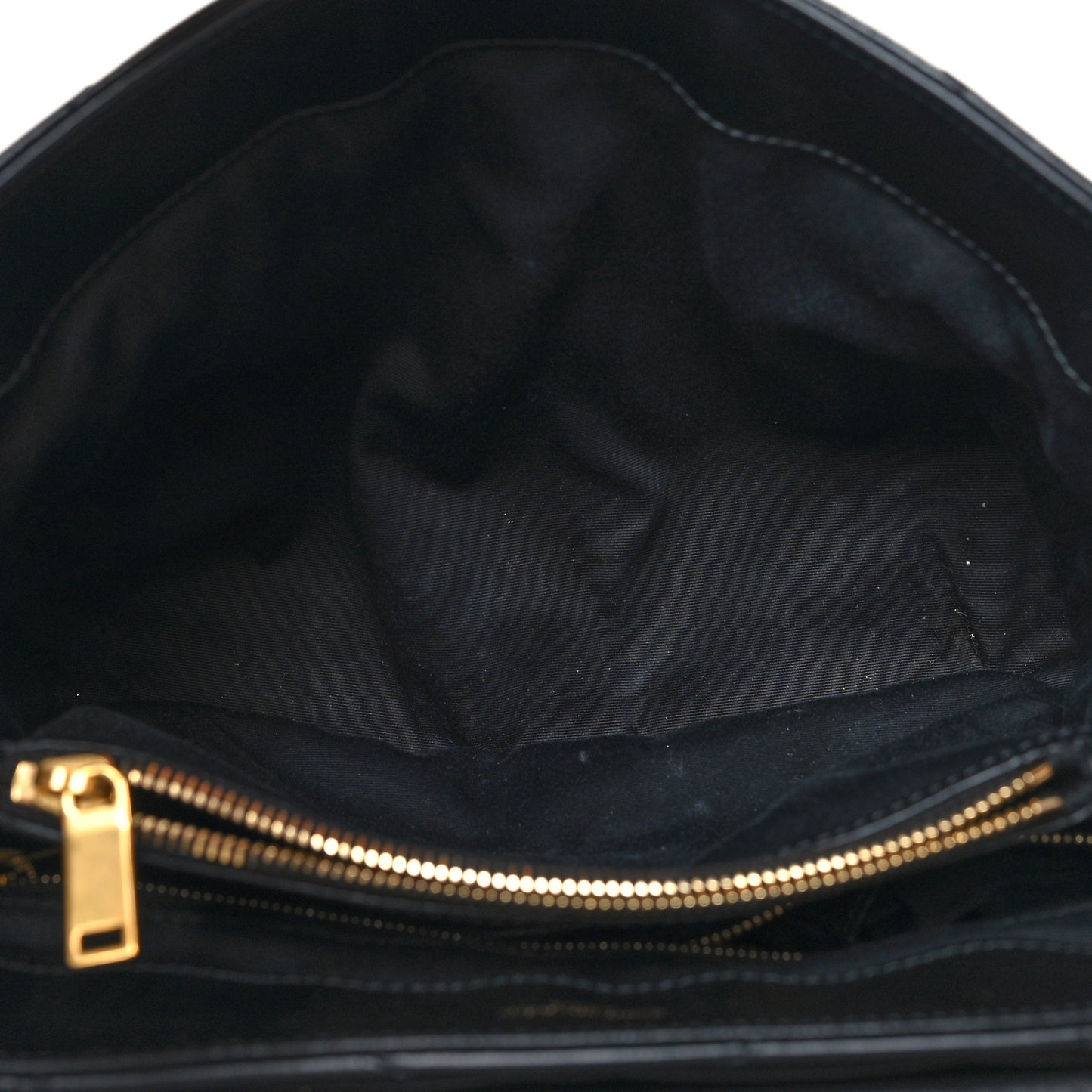 Calfskin Y Quilted Monogram Medium Loulou Chain Satchel Black
