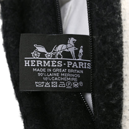 Hermes Wool Cashmere Avalon III Pillow PM Ecru Black 3 of 3