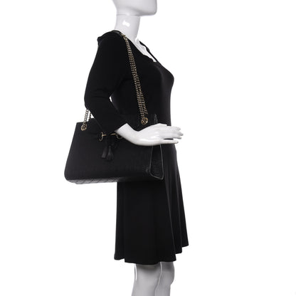 Gucci Guccissima Large Emily Chain Shoulder Bag Black 2 of 10