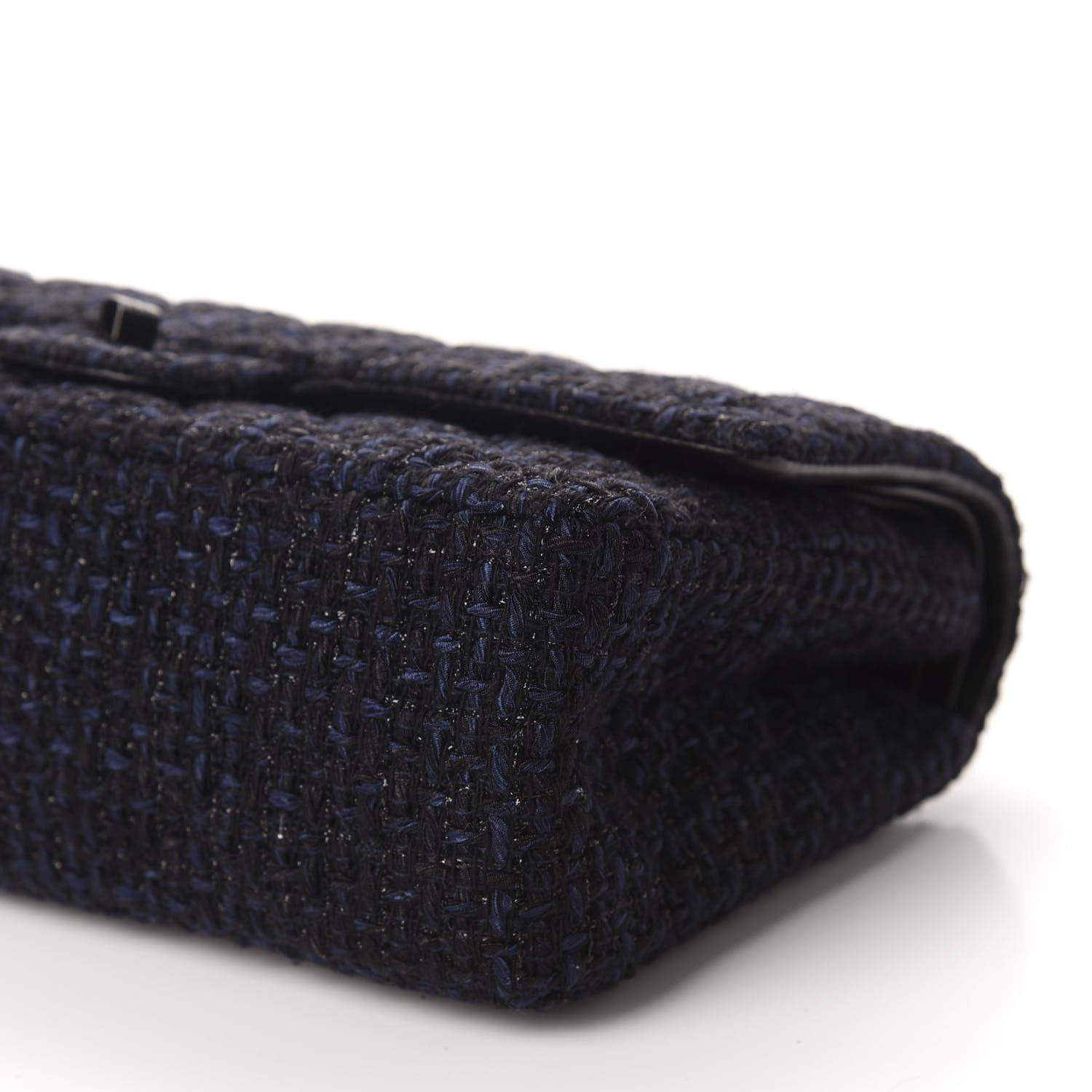 Chanel Metallic Tweed Quilted 2.55 Reissue 226 Flap Navy Blue 7 of 11