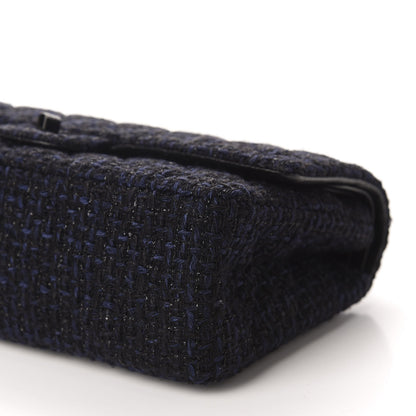 Chanel Metallic Tweed Quilted 2.55 Reissue 226 Flap Navy Blue 7 of 11