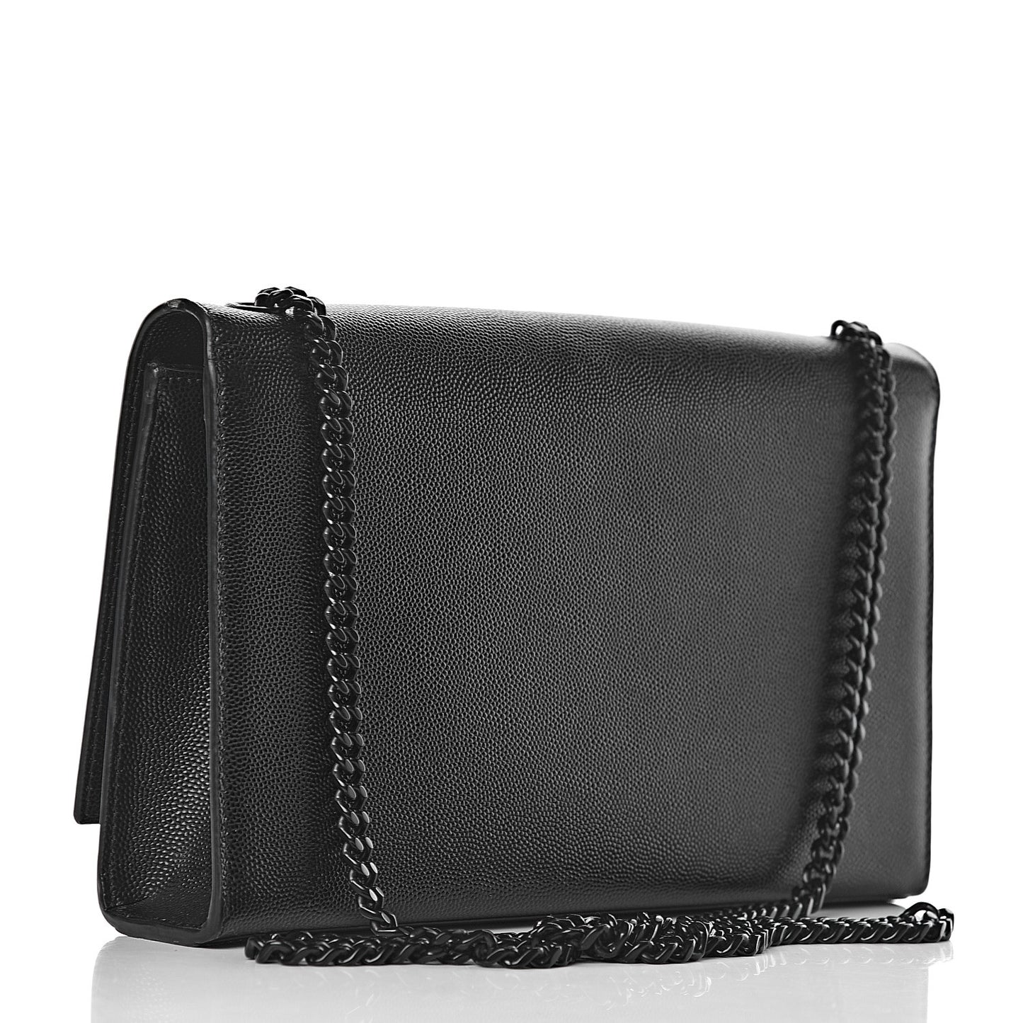 Grain De Poudre Medium Classic Monogram Kate Satchel Black