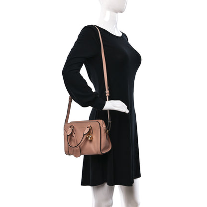 Alexander McQueen Pebbled Calfskin Mini Skull Padlock Zip Around Tote Boudoir 2 of 9