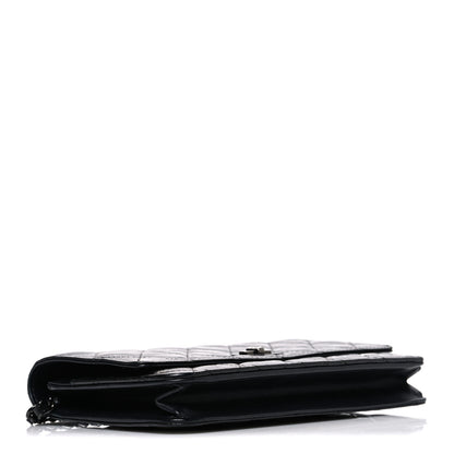 Chanel Glazed Aged Calfskin Reissue Wallet On Chain WOC So Black 4 of 11