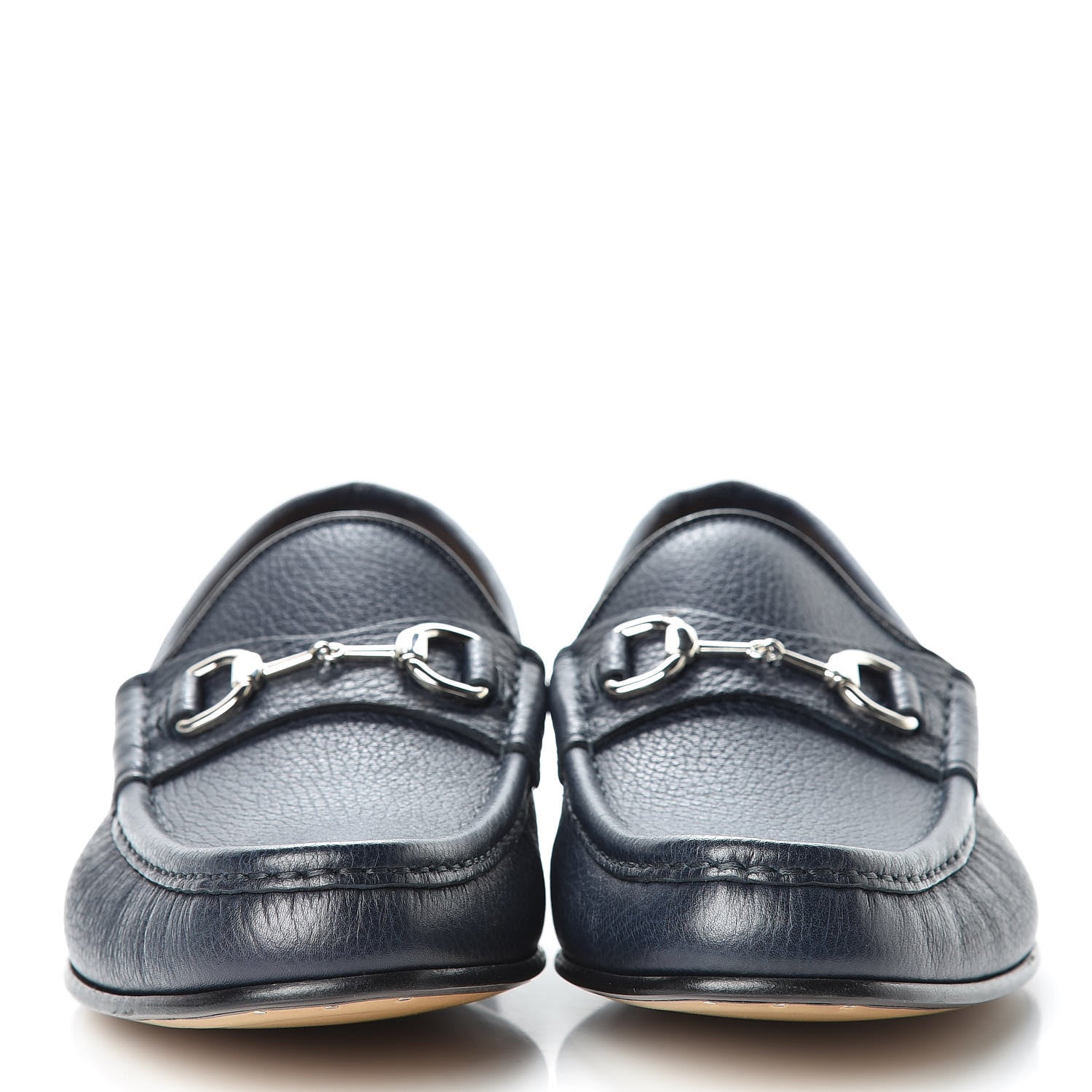 Gucci Road Calfskin Mens Horsebit Loafers 10 Blue 2 of 8