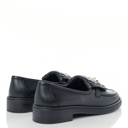 Chanel Lambskin Quilted CC Turnlock Loafers 38.5 Black 4 of 7