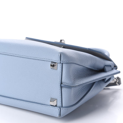 MCM Grained Calfskin Small Milla Crossbody Sky Blue 7 of 8