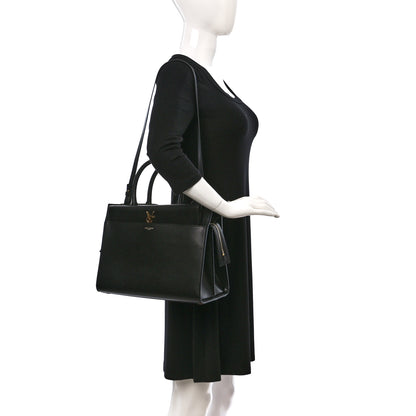 Saint Laurent Grain De Poudre Medium Uptown Tote Black 3 of 9