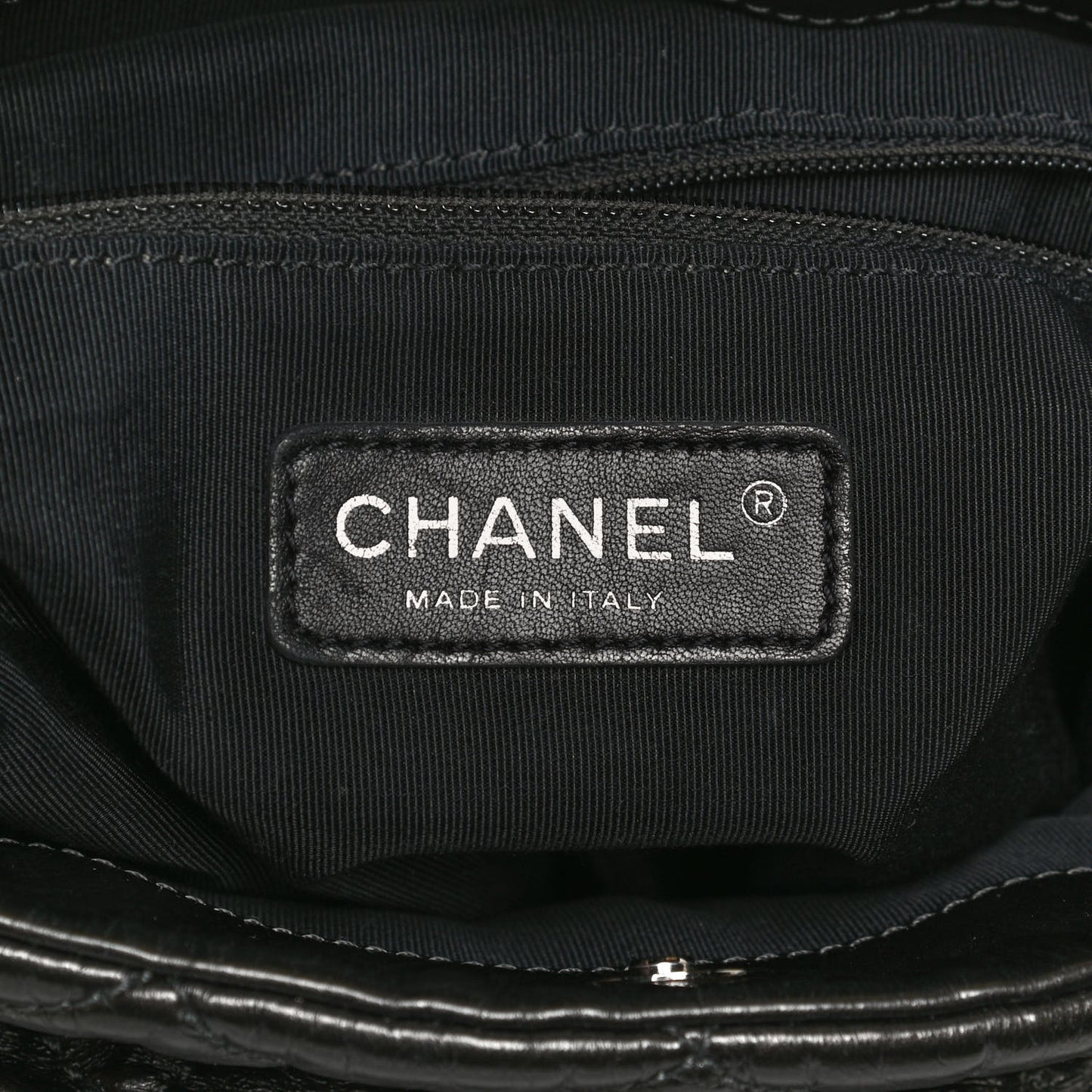 Metallic Calfskin Quilted Medium Chain Me Hobo Dark Grey
