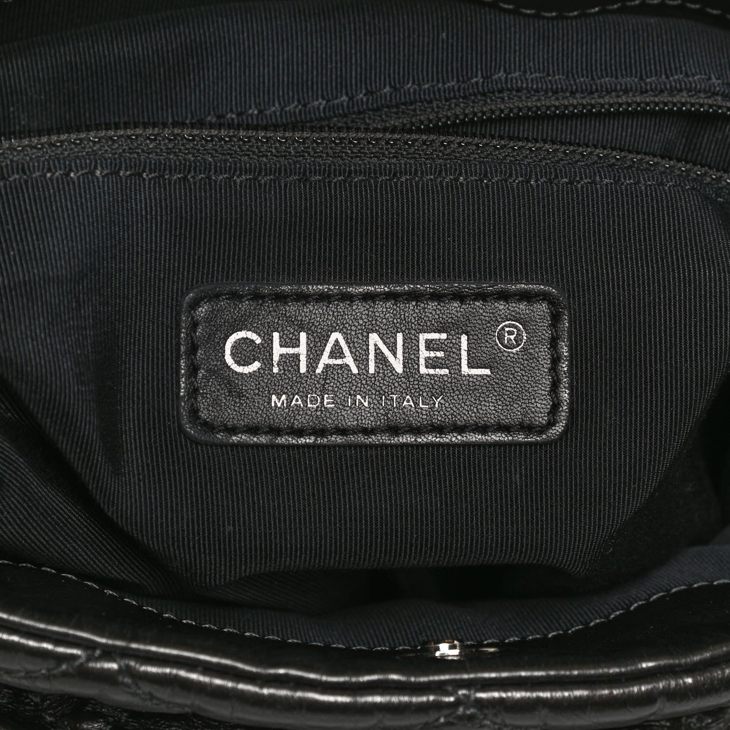 Chanel Metallic Calfskin Quilted Medium Chain Me Hobo Dark Grey 6 of 11