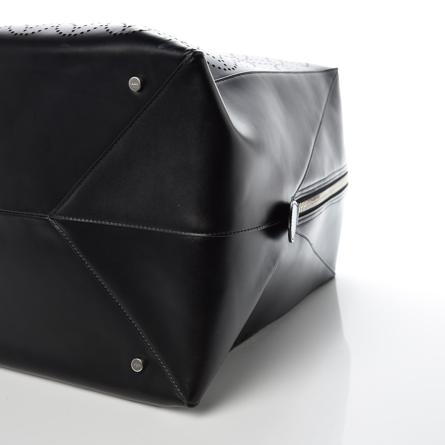 Alaia Calfskin Lux Laser Cut Weekender Black 6 of 10