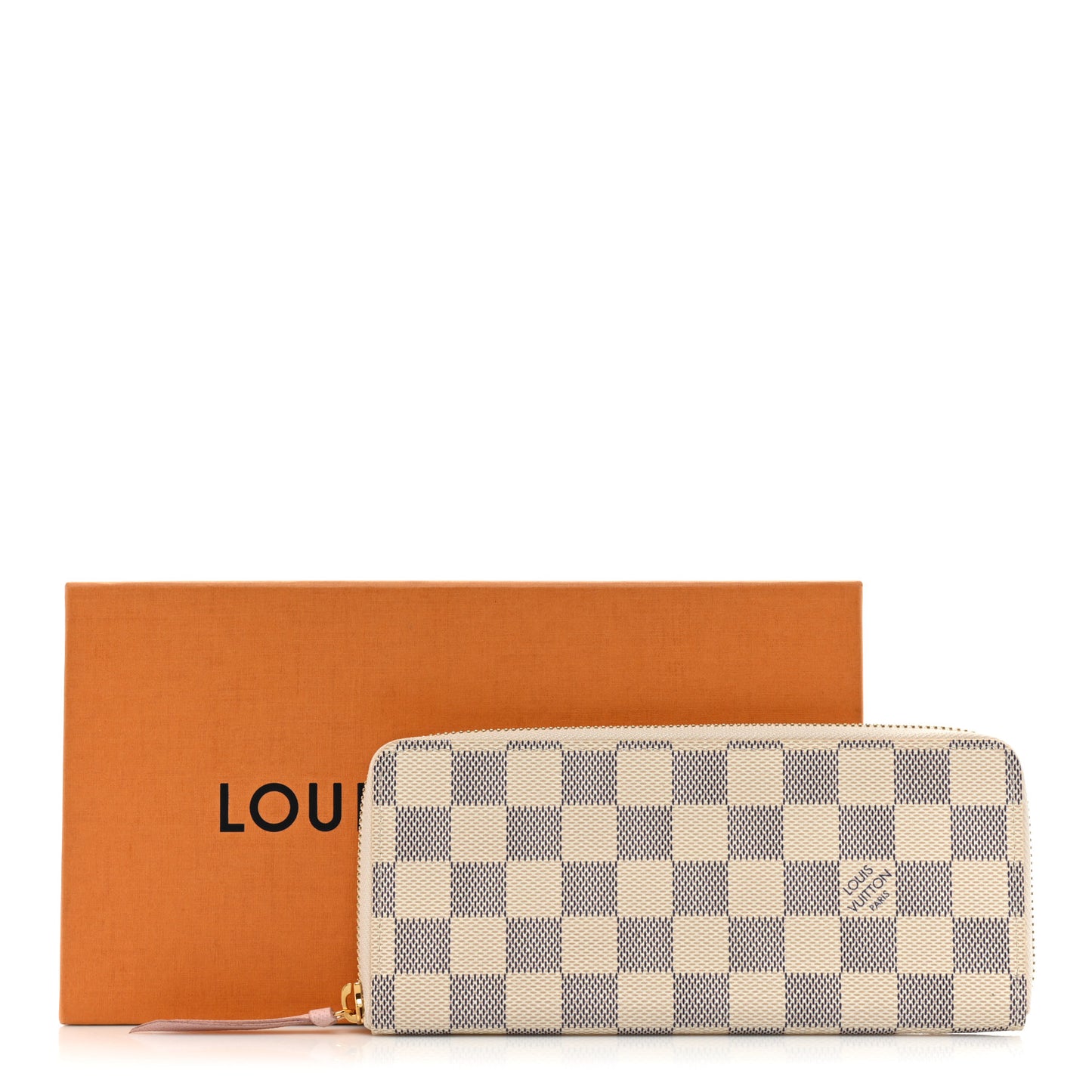 Damier Azur Clemence Wallet Rose Ballerine