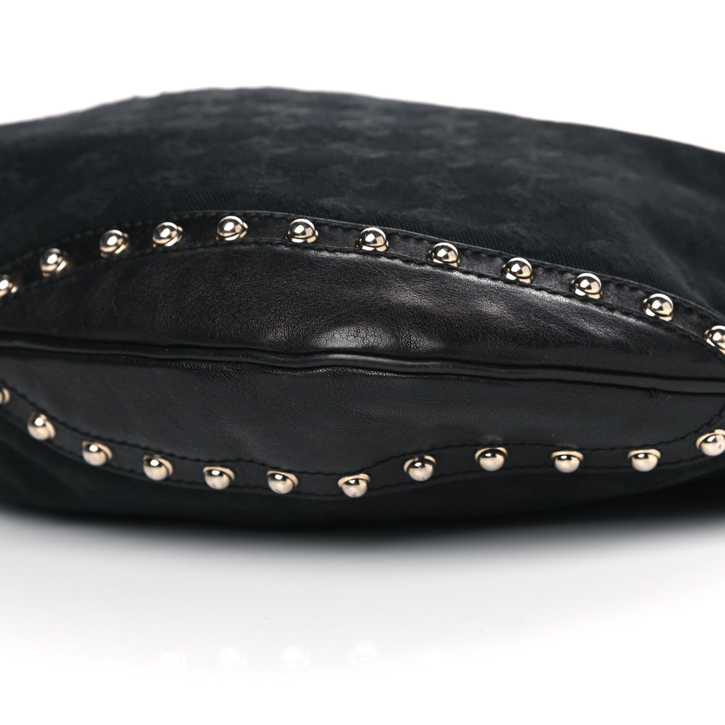 Monogram Web Studded Pelham Shoulder Bag Black