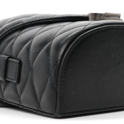 Saint Laurent Lambskin Quilted Monogram June Box Bag  Black 10 of 11