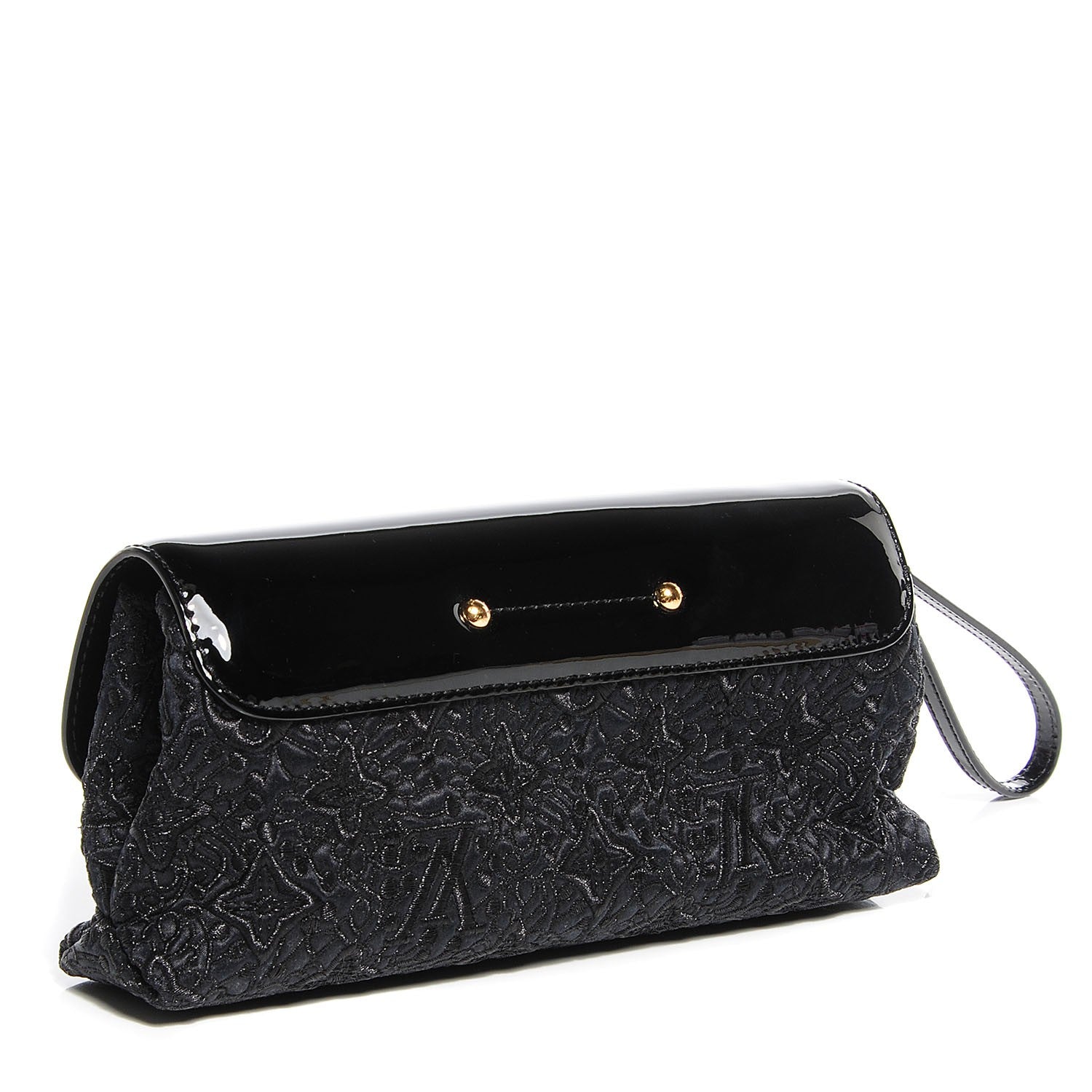Louis Vuitton Satin Dentelle Pochette Black 3 of 7
