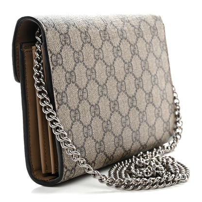 Gucci GG Supreme Monogram Mini Dionysus Chain Wallet Beige Taupe 2 of 11