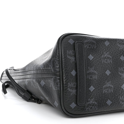 MCM Grained Calfskin Visetos Medium Liz Reversible Shopper Tote Black 8 of 17
