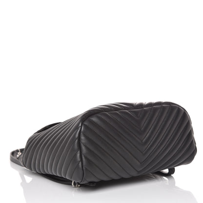 Chanel Calfskin Chevron Quilted Large Urban Spirit Backpack Black 4 of 10