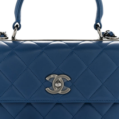 Chanel Lambskin Quilted Small Trendy CC Flap Dual Handle Bag Blue 8 of 15