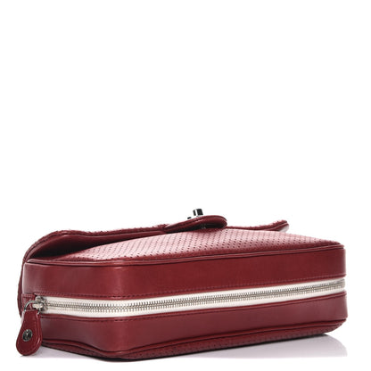 Chanel Lambskin Perforated Medium Baseball Spirit Flap Red 4 of 9