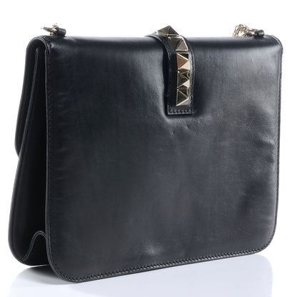 Valentino Garavani Vitello Large Glam Lock Rockstud Flap Black 3 of 7